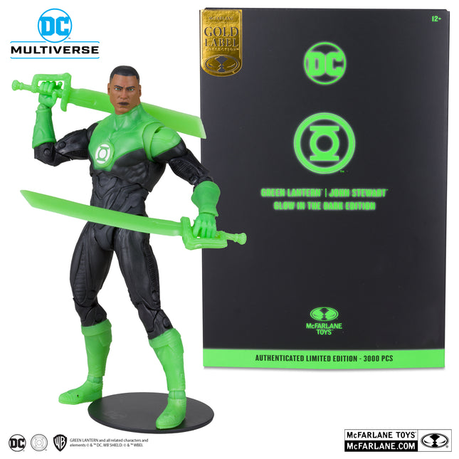 DC Multiverse Green Lantern John Stewart Glow in The Dark Edition Gold Label