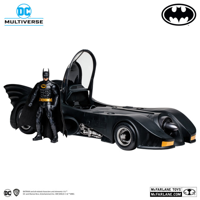 Batman 1989 DC Multiverse Batman & Batmobile Gold Label