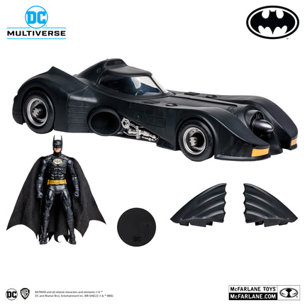 Batman 1989 DC Multiverse Batman & Batmobile Gold Label