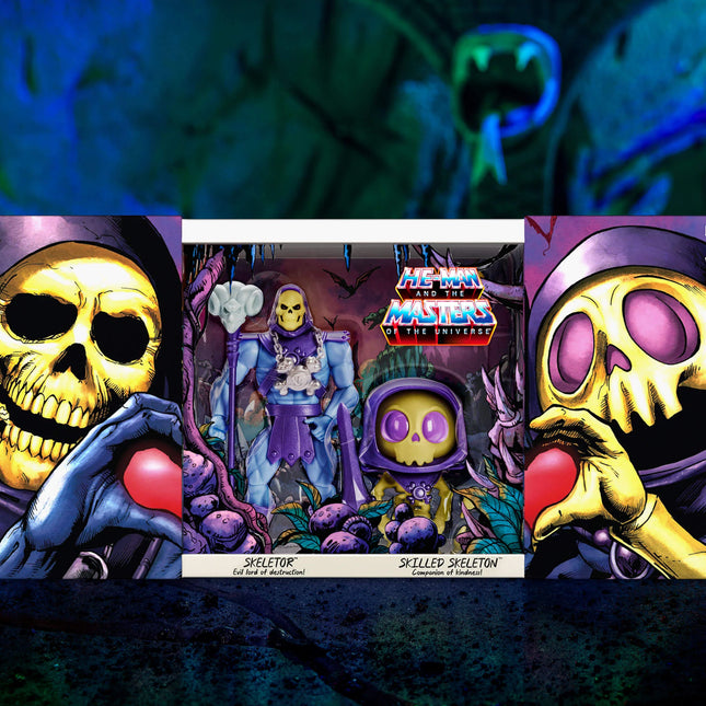 Masters of the Universe Origins Skeletor x VeeFriends Skilled Skeleton 2-Pack